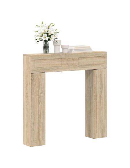 Cornice per camino Rovere Sonoma 102 x 18 x 100,5 cm