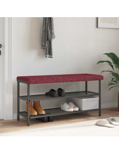 Cuscino per panchina Tessuto Rosso Vino Profondità 35 cm