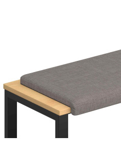 Cuscino per panchina Tessuto Tortora Profondità 35 cm 2