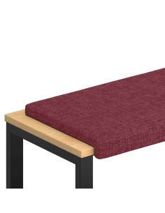Cuscino per panchina Tessuto Rosso Vino Profondità 35 cm 2
