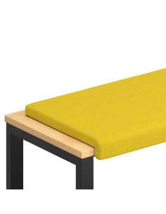 Cuscino per panchina Tessuto Giallo Chiaro Profondità 35 cm 2