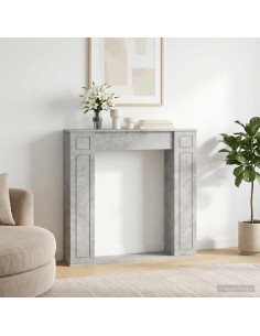 Cornice per camino Grigio Cemento 100 x 20 x 100 cm