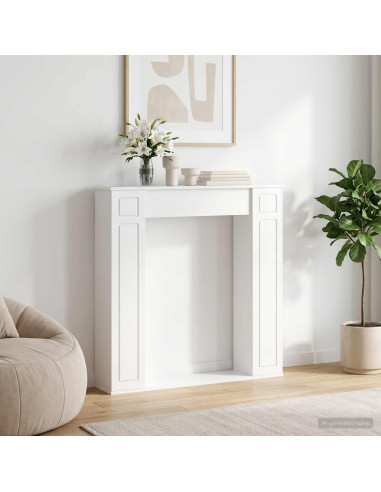 Cornice per camino Bianco Lucido 100 x 20 x 100 cm
