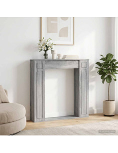 Cornice per camino Sonoma grigio 100 x 20 x 100 cm