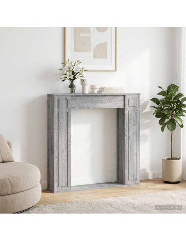 Cornice per camino Sonoma grigio 100 x 20 x 100 cm