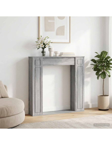 Cornice per camino Sonoma grigio 100 x 20 x 100 cm