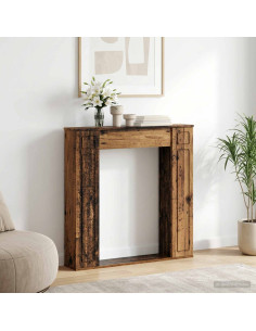Cornice per camino Legno antico 100 x 20 x 100 cm