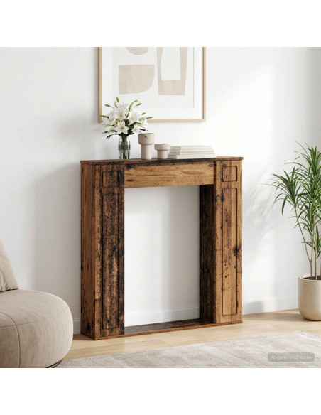 Cornice per camino Legno antico 100 x 20 x 100 cm