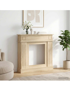 Cornice per camino Rovere Sonoma 102 x 26 x 100 cm