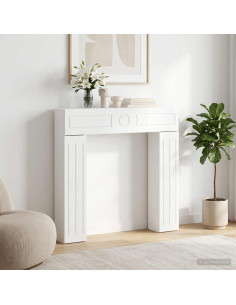 Cornice per camino Bianco Lucido 102 x 18 x 100,5 cm