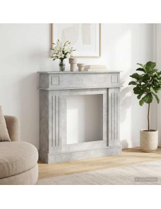 Cornice per camino Grigio Cemento 102 x 26 x 100 cm