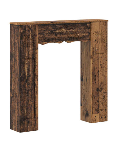 Cornice per camino Legno antico 102 x 20 x 102 cm