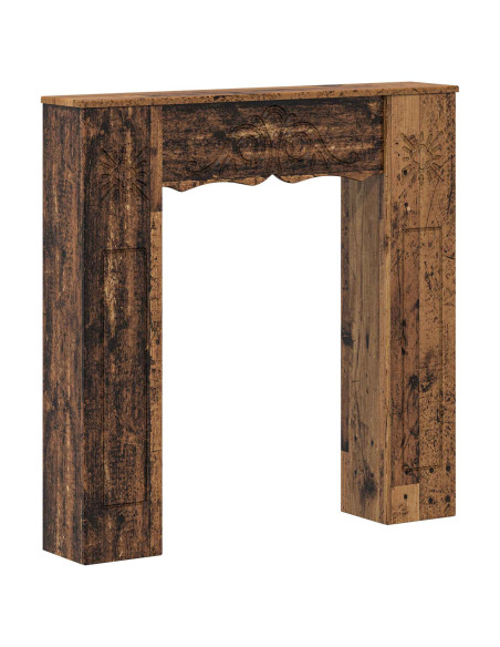 Cornice per camino Legno antico 102 x 20 x 102 cm