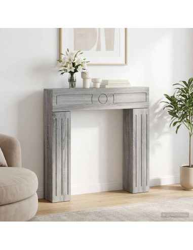 Cornice per camino Sonoma grigio 102 x 18 x 100,5 cm