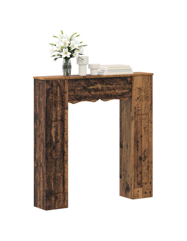Cornice per camino Legno antico 102 x 20 x 102 cm