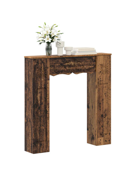 Cornice per camino Legno antico 102 x 20 x 102 cm
