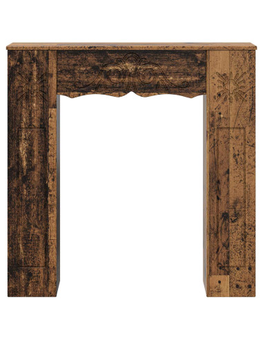 Cornice per camino Legno antico 102 x 20 x 102 cm