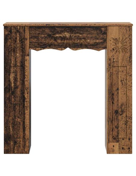 Cornice per camino Legno antico 102 x 20 x 102 cm