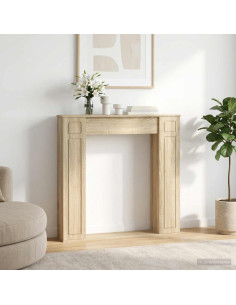 Cornice per camino Rovere Sonoma 100 x 20 x 100 cm