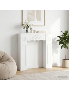 Cornice per camino Bianco 102 x 20 x 102 cm