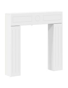 Cornice per camino Bianco 102 x 18 x 100,5 cm 2