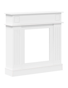 Cornice per camino Bianco 102 x 26 x 100 cm 2