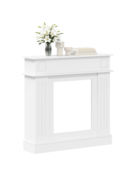 Cornice per camino Bianco 102 x 26 x 100 cm