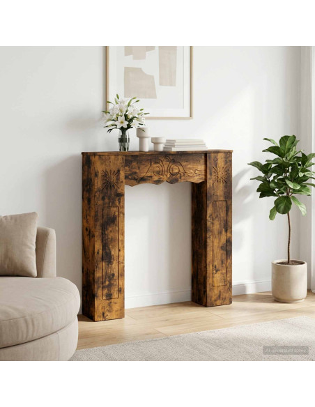 Cornice per camino Rovere Fumo 102 x 20 x 102 cm