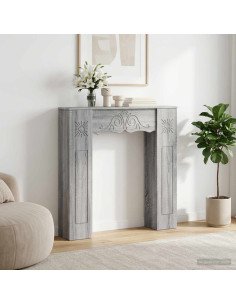 Cornice per camino Sonoma grigio 102 x 20 x 102 cm