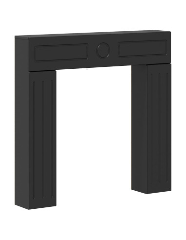 Cornice per camino Nero 102 x 18 x 100,5 cm