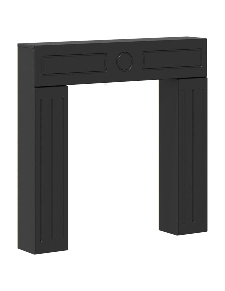 Cornice per camino Nero 102 x 18 x 100,5 cm