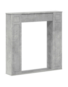 Cornice per camino Grigio Cemento 100 x 20 x 100 cm 2