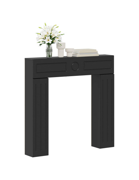 Cornice per camino Nero 102 x 18 x 100,5 cm