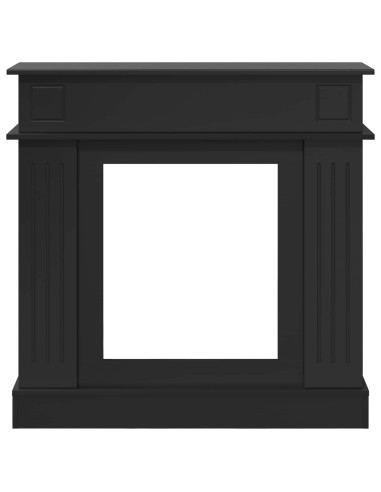 Cornice per camino Nero 102 x 26 x 100 cm Legno ingegnerizzato