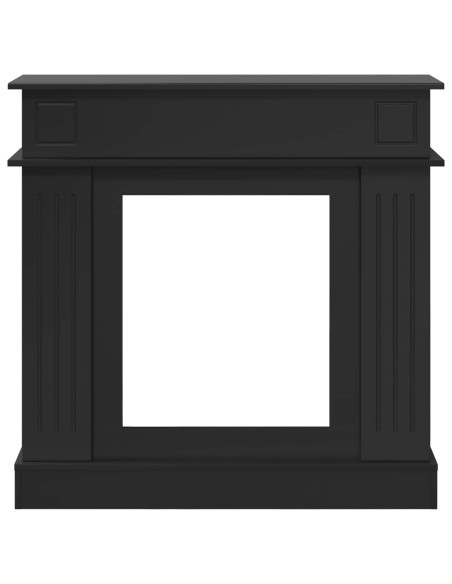 Cornice per camino Nero 102 x 26 x 100 cm Legno ingegnerizzato