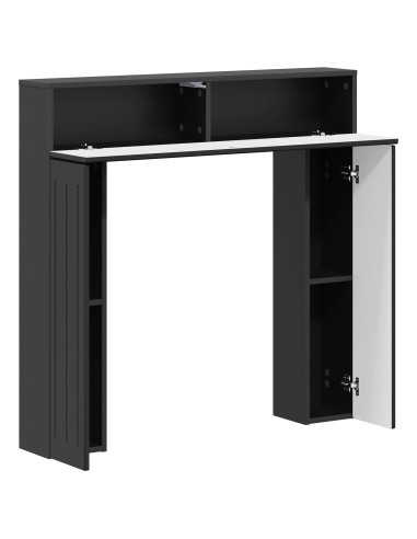 Cornice per camino Nero 102 x 18 x 100,5 cm