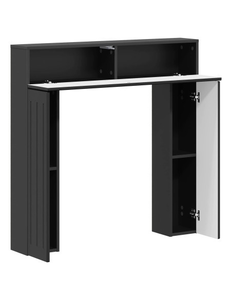 Cornice per camino Nero 102 x 18 x 100,5 cm