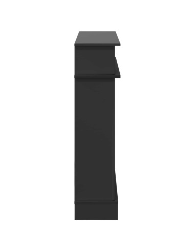 Cornice per camino Nero 102 x 26 x 100 cm Legno ingegnerizzato