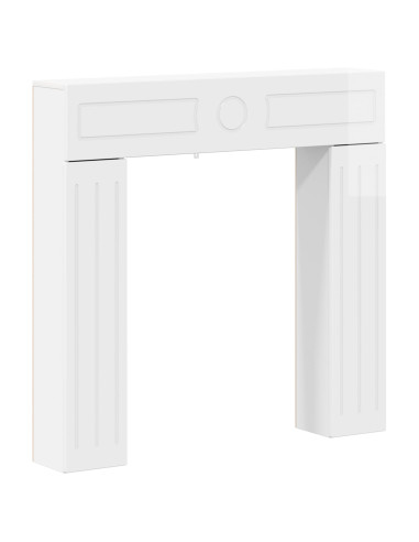 Cornice per camino Bianco Lucido 102 x 18 x 100,5 cm