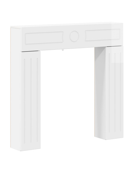 Cornice per camino Bianco Lucido 102 x 18 x 100,5 cm