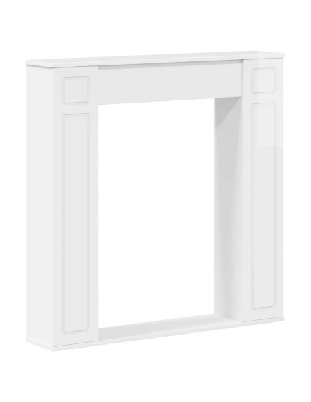 Cornice per camino Bianco Lucido 100 x 20 x 100 cm