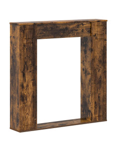 Cornice per camino Rovere Fumo 100 x 20 x 100 cm 2