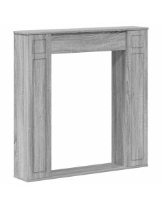 Cornice per camino Sonoma grigio 100 x 20 x 100 cm 2