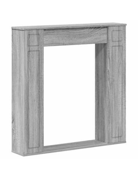 Cornice per camino Sonoma grigio 100 x 20 x 100 cm