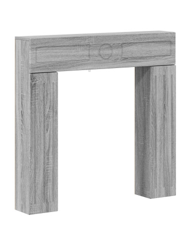 Cornice per camino Sonoma grigio 102 x 18 x 100,5 cm