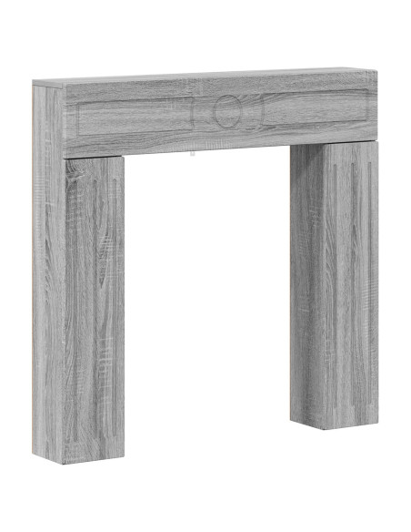 Cornice per camino Sonoma grigio 102 x 18 x 100,5 cm