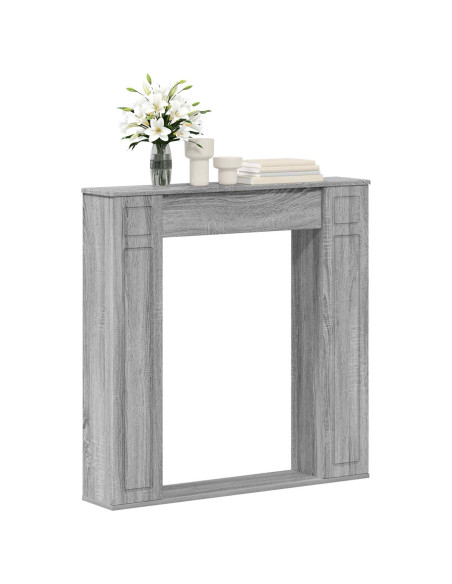 Cornice per camino Sonoma grigio 100 x 20 x 100 cm