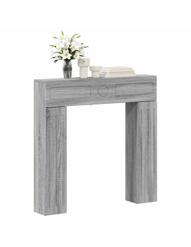 Cornice per camino Sonoma grigio 102 x 18 x 100,5 cm
