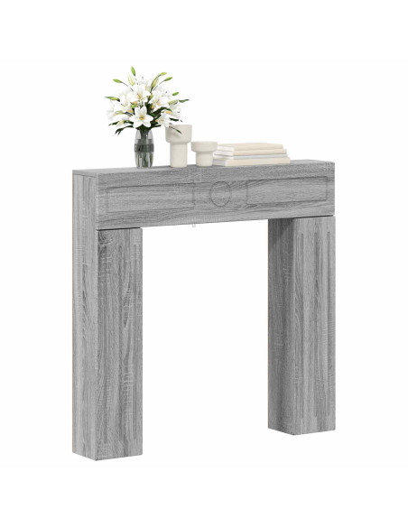 Cornice per camino Sonoma grigio 102 x 18 x 100,5 cm