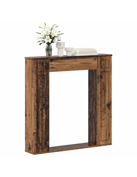 Cornice per camino Legno antico 100 x 20 x 100 cm